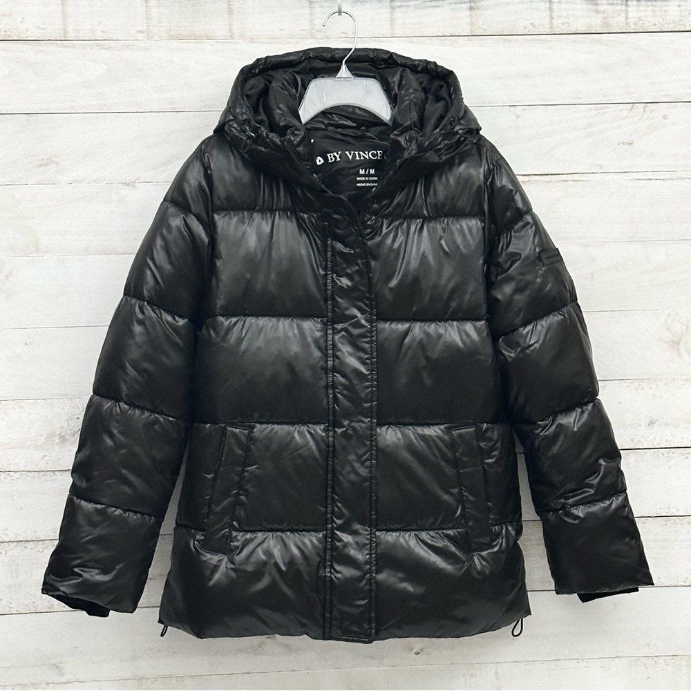 Two by Vince Camuto Sz M/XL Hooded Puffer Jacket • Black • NWT